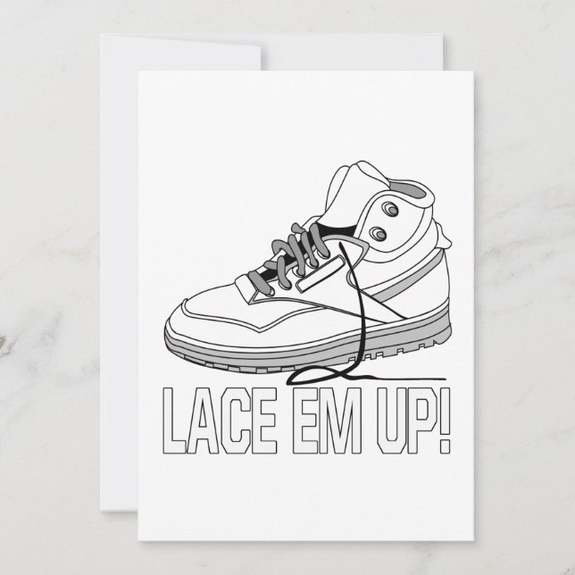 Lace Em Up Invitation (Front)