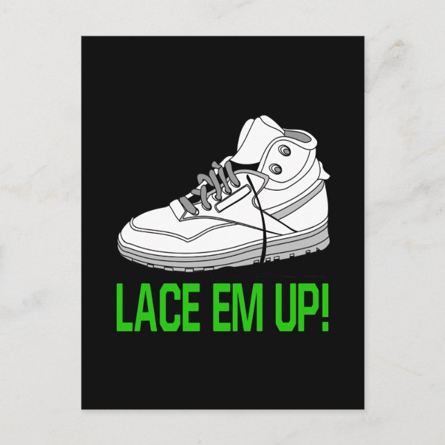 Lace Em Up Postcard (Front)