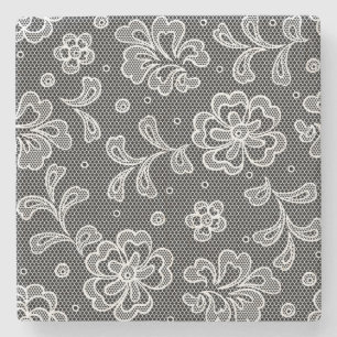Lace fabric pattern 1 stone coaster