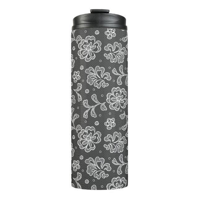 Lace fabric pattern 1 thermal tumbler (Front)