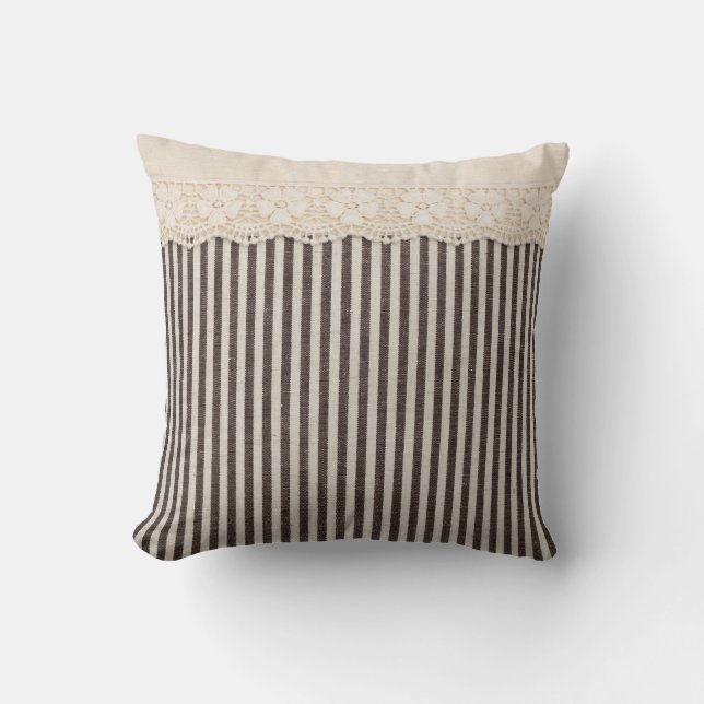 Lace fabric textile texture, background pattern. throw pillow (Front)