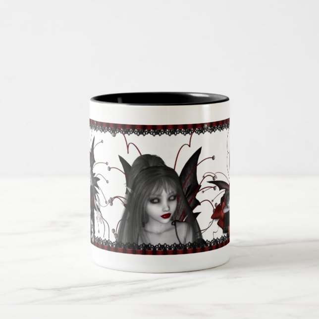Lace & Fairies Two-Tone Coffee Mug (Center)