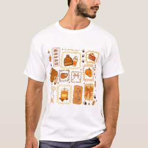 Lace Fall Cozy Season Autumn Pumpkin Cute Girly T-Shirt