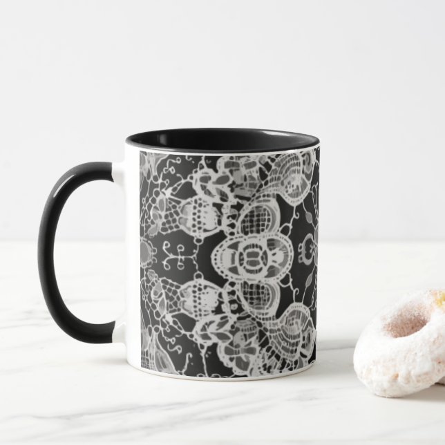 Lace Floral Harmony Mug (With Donut)