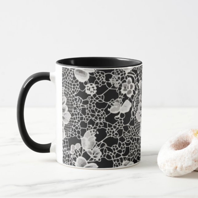 Lace Floral Harmony Mug (With Donut)