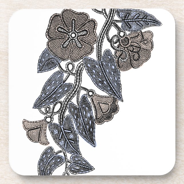 Lace Flowers Coaster (Front)