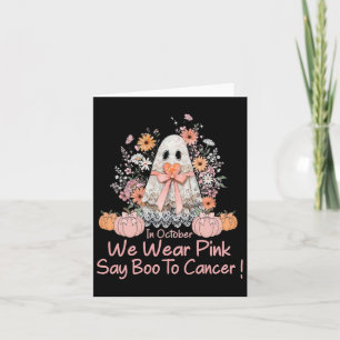 Lace Ghost Coquette Bow Vintage Breast Cancer Awar Card