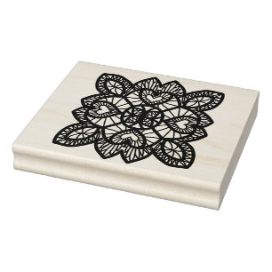 Lace hearts illustration pattern art stamp