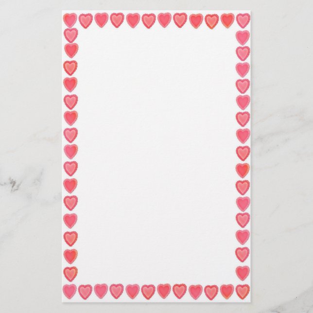 Lace Hearts Stationery (Front)