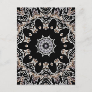 Lace Kaleidocope Flower Postcard