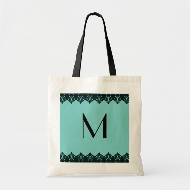 Lace Monogram Tote Bag (Front)