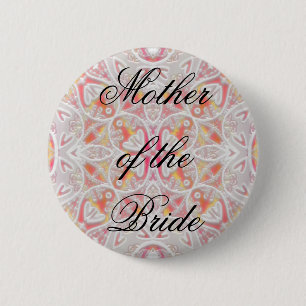 lace, Mother of the Bride 2 Inch Round Button
