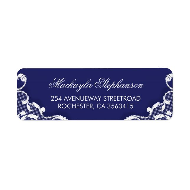 Lace Navy Vintage Wedding (Front)