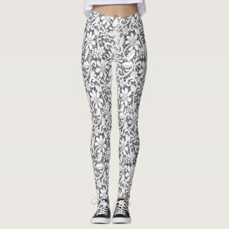 Lace on Grey Leggings