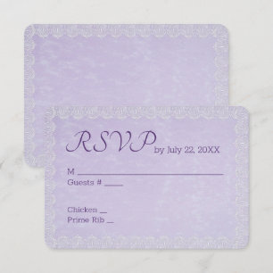 Lace on Lavender RSVP Wedding