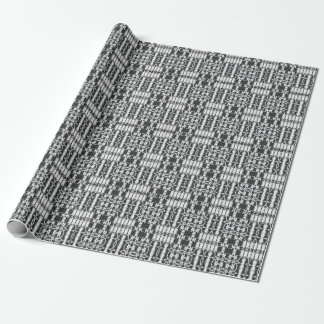 Lace over black Bridal Wedding Wrapping Paper
