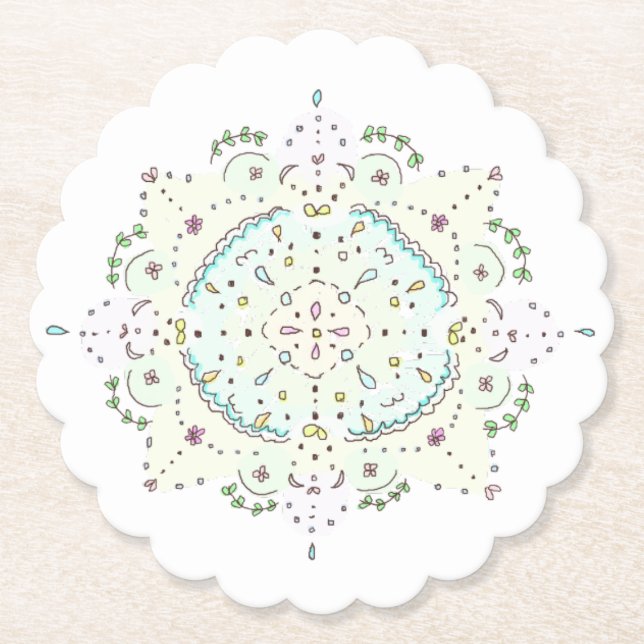 lace paper coaster (Front)