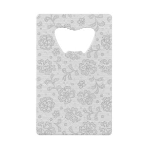 Lace pattern, flower vintage 1 credit card bottle opener