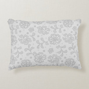Lace pattern, flower vintage 1 decorative pillow