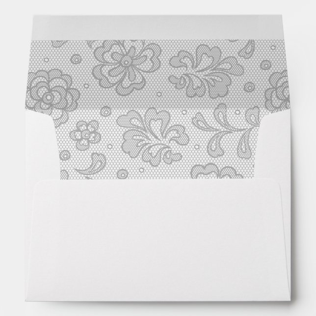 Lace pattern, flower vintage 1 envelope (Back (Bottom))