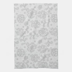 Lace pattern, flower vintage 1 kitchen towel