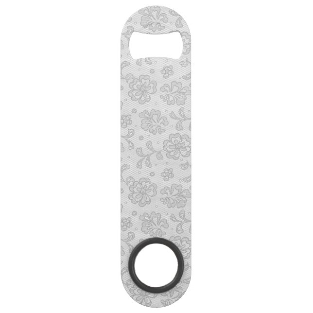 Lace pattern, flower vintage 1 speed bottle opener (Front)