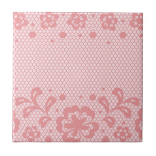Lace pattern, flower vintage 3 tile