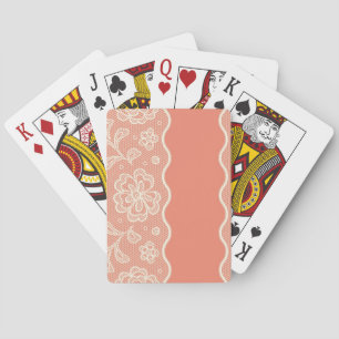 Lace pattern, flower vintage 4 playing cards