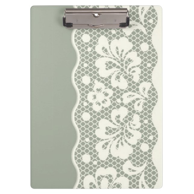 Lace pattern, flower vintage 5 clipboard (Front)