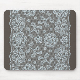 Lace pattern, flower vintage 6 mouse pad