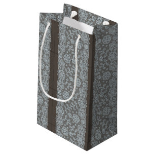 Lace pattern, flower vintage 6 small gift bag