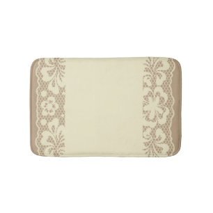 Lace pattern, flower vintage 7 bath mat