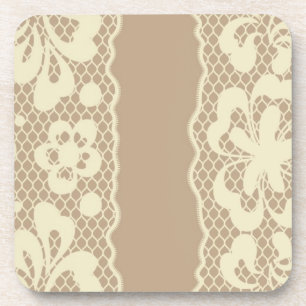 Lace pattern, flower vintage 7 coaster