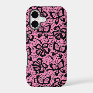 lace pattern with butterflies