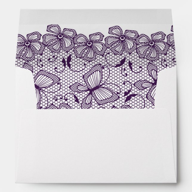 Lace pattern with butterflies envelopes (Back (Bottom))