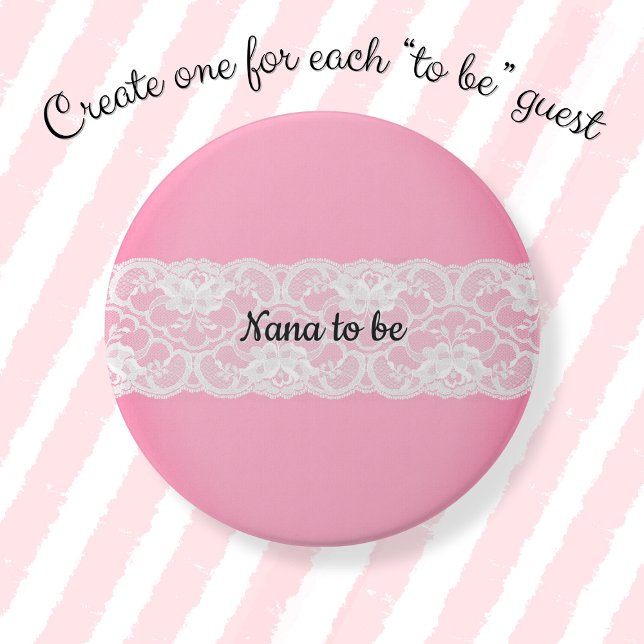 Lace Pink Nana to be 3 Inch Round Button (Creator Uploaded)