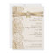 Lace ribbon flower & burlap wedding couples shower