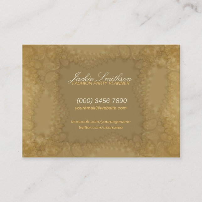 Lace Romance avec Logo grand Carte de visite (Devant)
