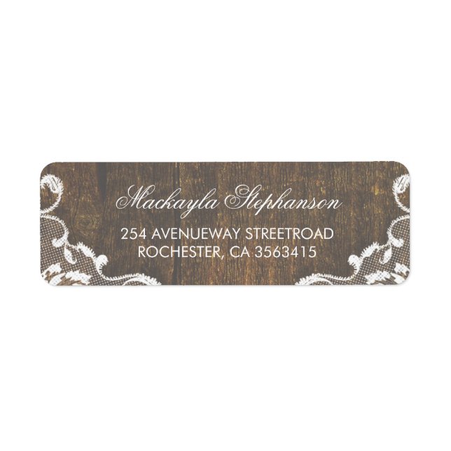 Lace Rustic Wood Wedding (Front)