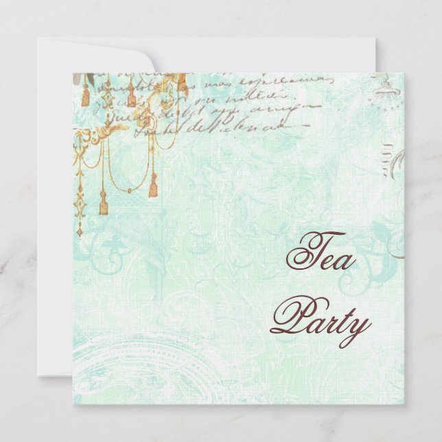 Lace Scrolls & Tassels Invite (Front)