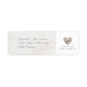 Lace Wedding/ Anniversary address labels