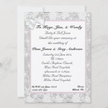 Lace Wedding invitation