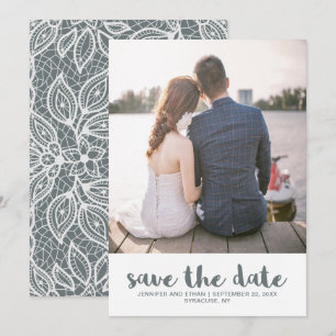Lace Wedding Save the Date Photo