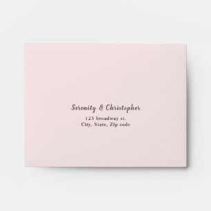 Lace wood blush glitter liner rustic wedding RSVP Envelopes