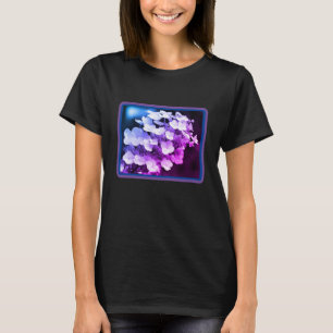 Lacecap Hydrangea Black And White Tinted T-Shirt