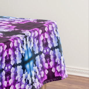 Lacecap Hydrangea Black White Tinted Abstract    Tablecloth