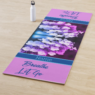 Lacecap Hydrangea Flower Personalized Yoga Mat