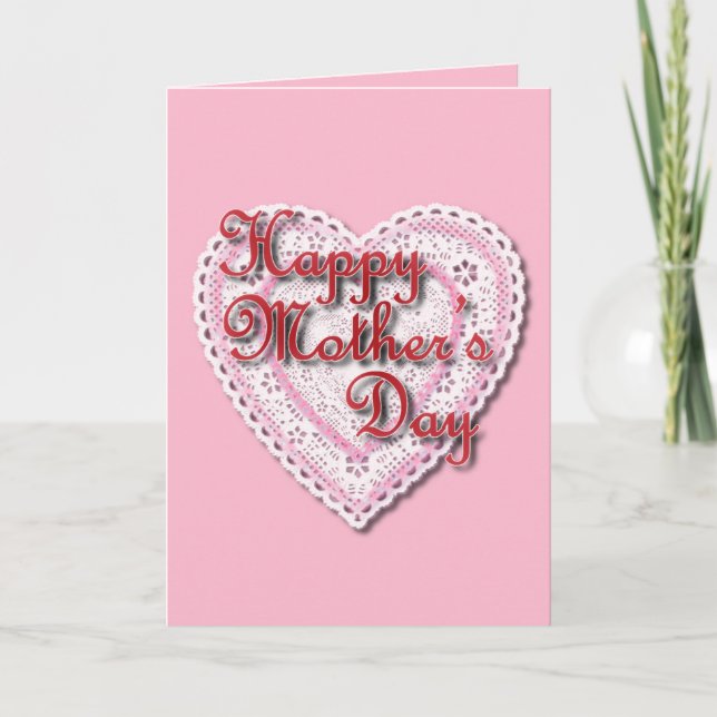 Laced Heart for Mother's Day (Today is for You) Card (Front)