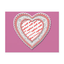 Laced Heart Shaped Photo Frame