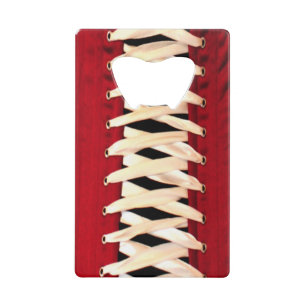 Laced Up Bottle Opener Credit Card Size Red